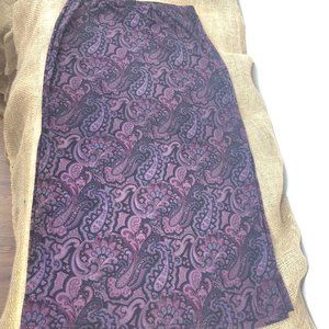 Fashion Bug - Long Stretch Straight Skirt, Large, Plum (purple), Paisley